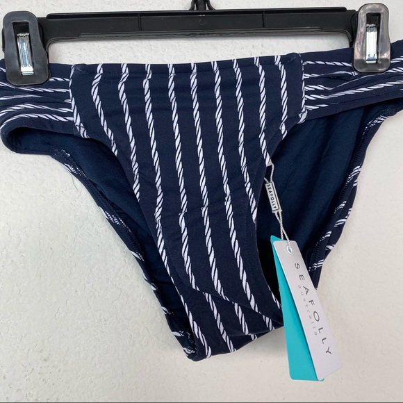NWT Seafolly Coastline Pleated Side Bikini Bottoms - Picture 2 of 7